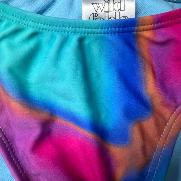 Wild Fable Women's Blue Marble Print Cheeky Bikini Bottom - Size XXS - NWT - Picture 3 of 6